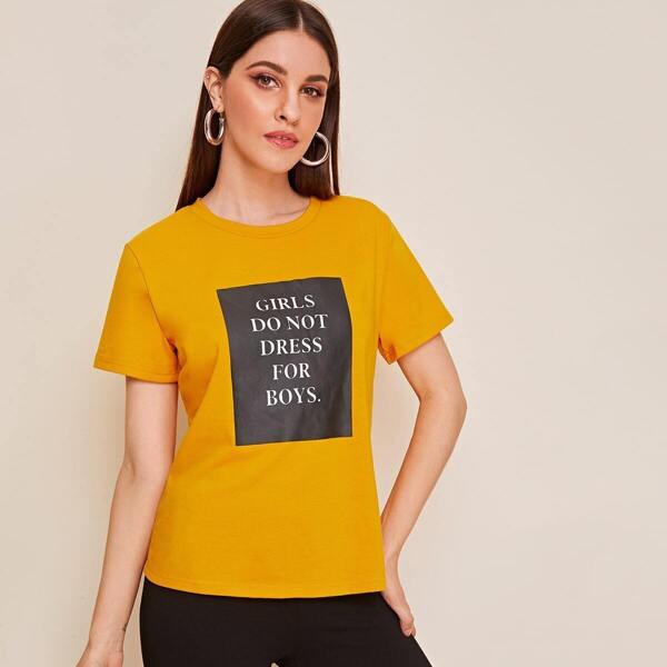

Slogan Print Top
