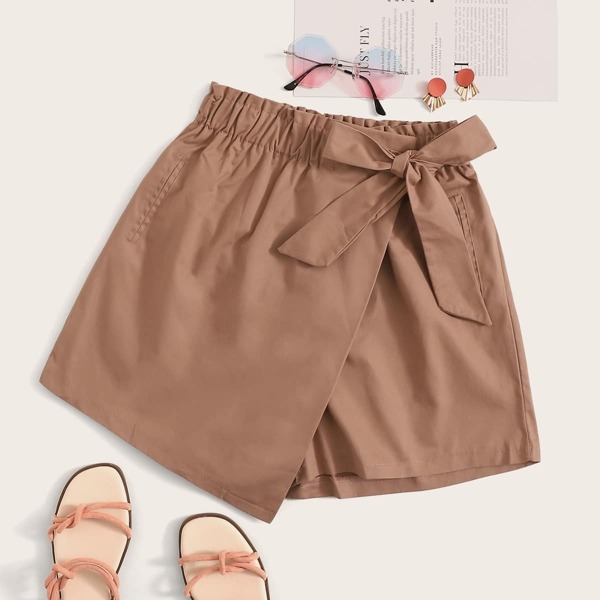 

Asymmetrical Hem Knot Skort