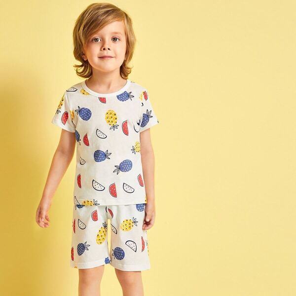 

Toddler Boys Fruit Print Pajama Set, Multicolor
