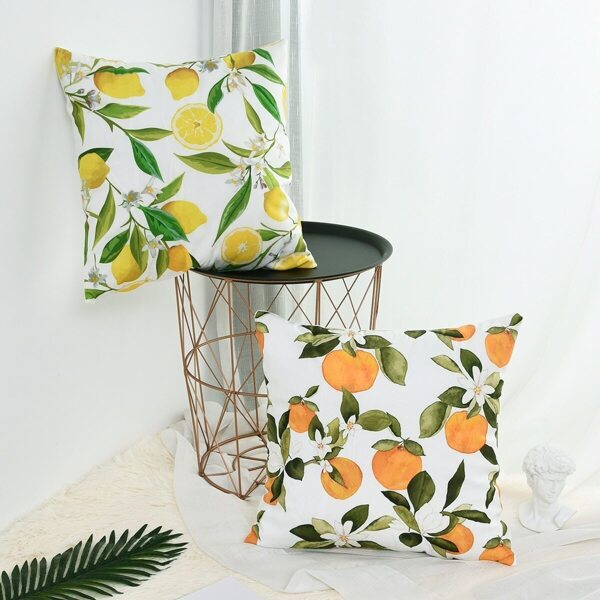 

Orange Print Cushion Cover 1pc, Multicolor