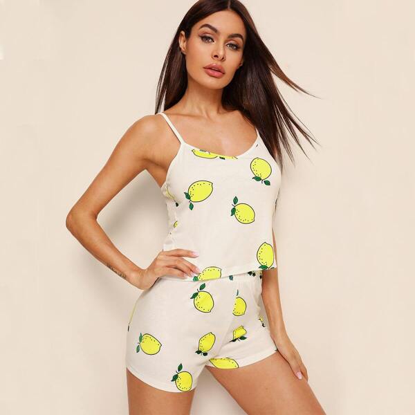 

Lemon Print Cami Pyjama Set