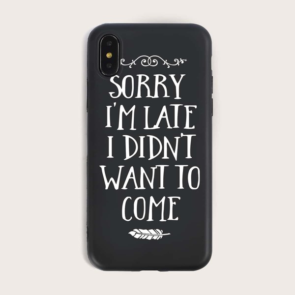 

Slogan Pattern iPhone Case