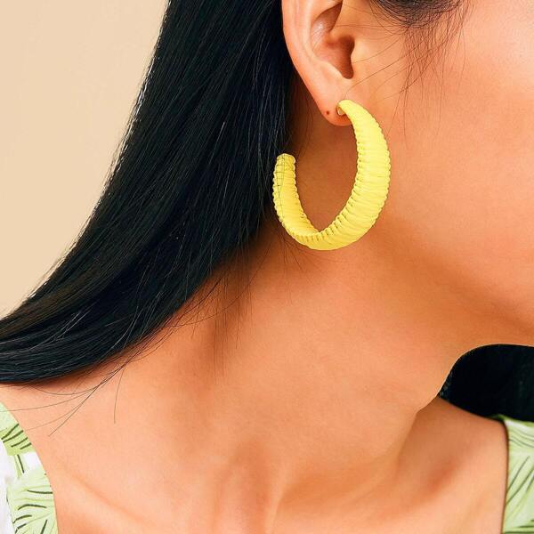 

Braided Half Hoop Earrings 1pair