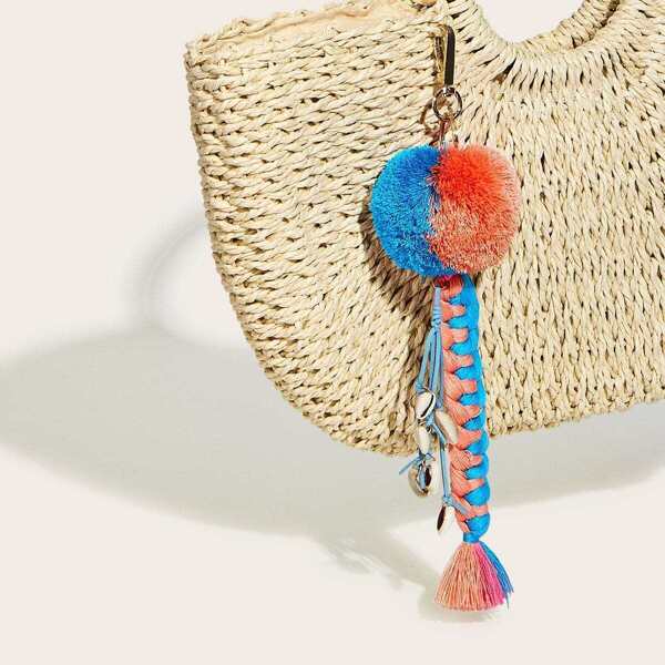 

Shell Decor Pom Pom Bag Accessory