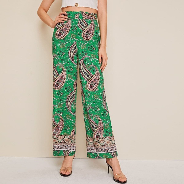 

Paisley Print Wide Leg Pants