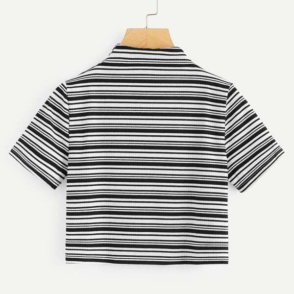 

Striped Ribbed Tee