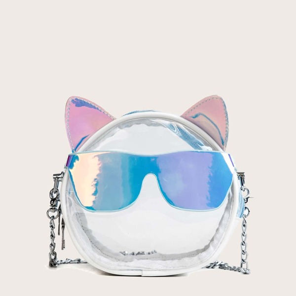

Girls Cat Shaped Chain Crossbody Bag