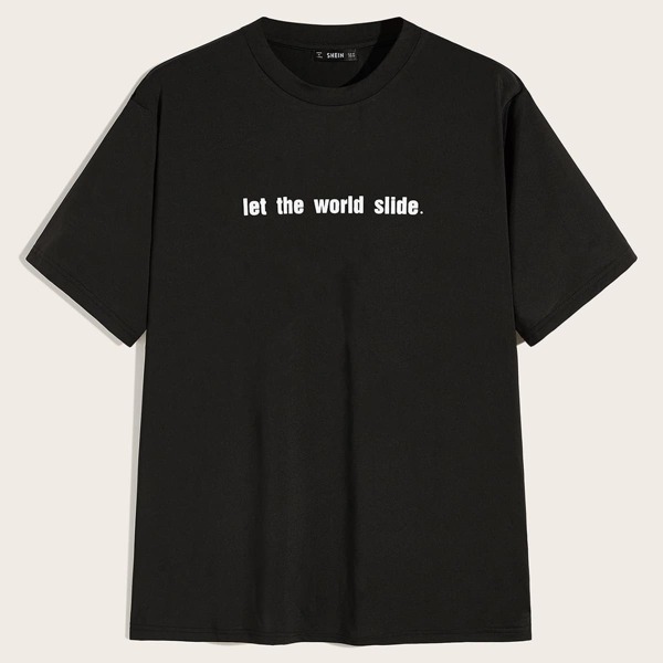 

Men Slogan Print Tee