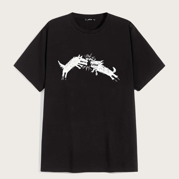 

Men Cartoon Print Top