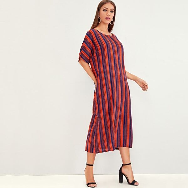 

Colorful Striped Tunic Dress