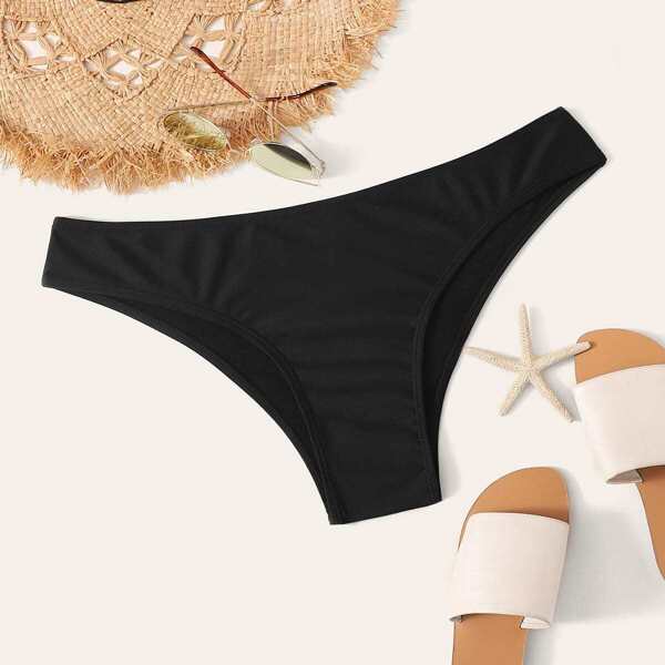 

Plus Ruched Swimming Panty, Black