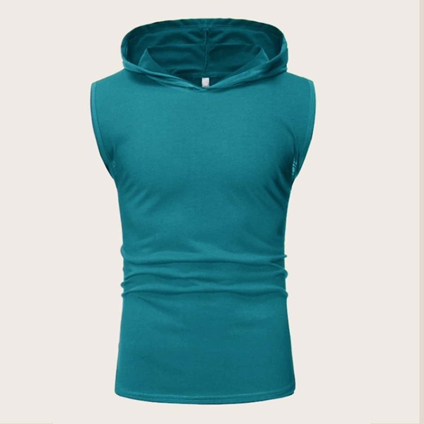 

Men Solid Hooded Tank Top