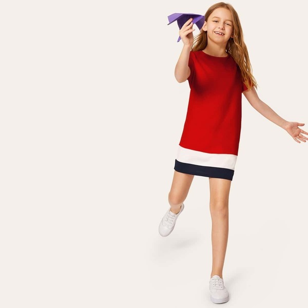 

Girls Cut-and-Sew Tunic Dress