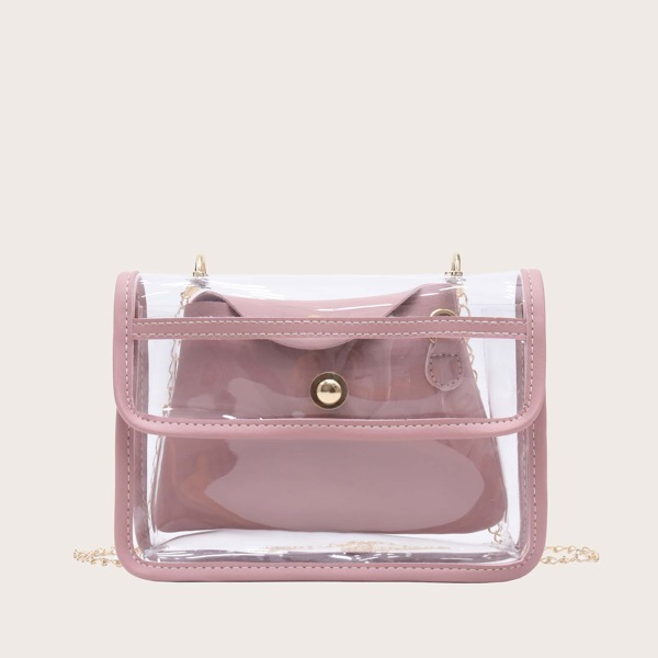 

Clear Chain Bag With Inner Pouch