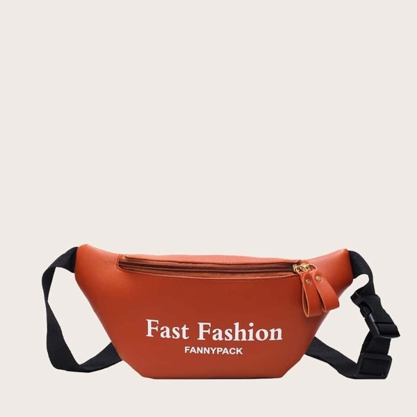 

Slogan Print Fanny Pack