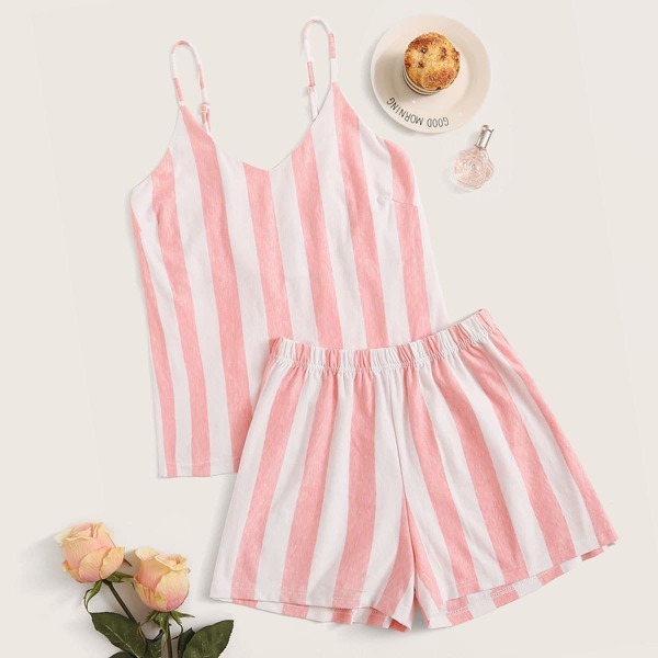 

Striped Cami With Shorts PJ Set