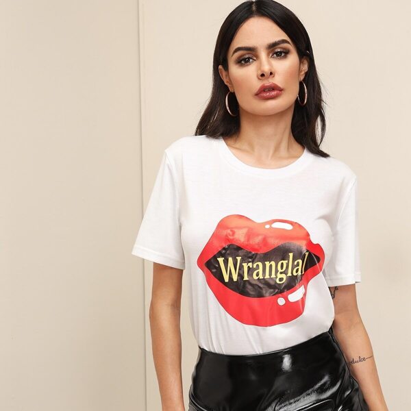 

Letter & Mouth Print Tee