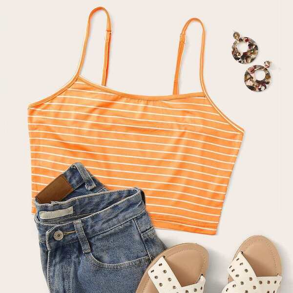 

Striped Crop Cami Top