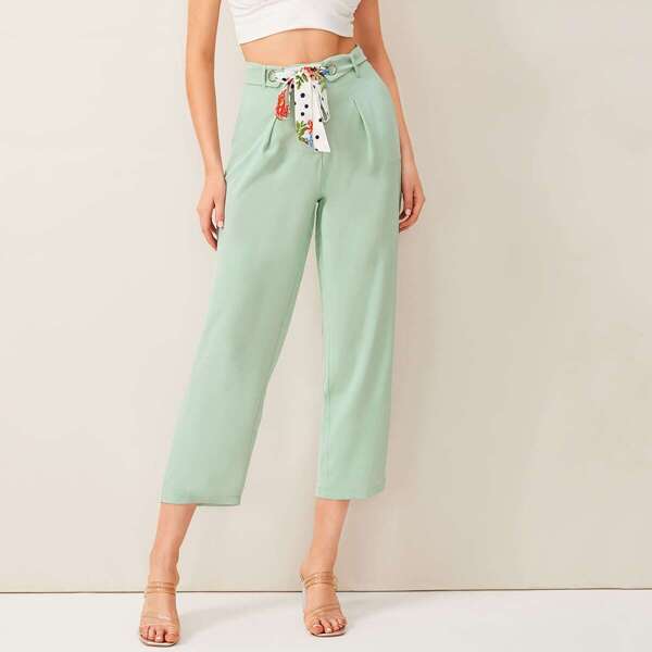 

Belted Straight Leg Pants