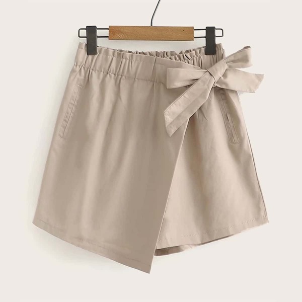 

Solid Wrap Self Tie Skort