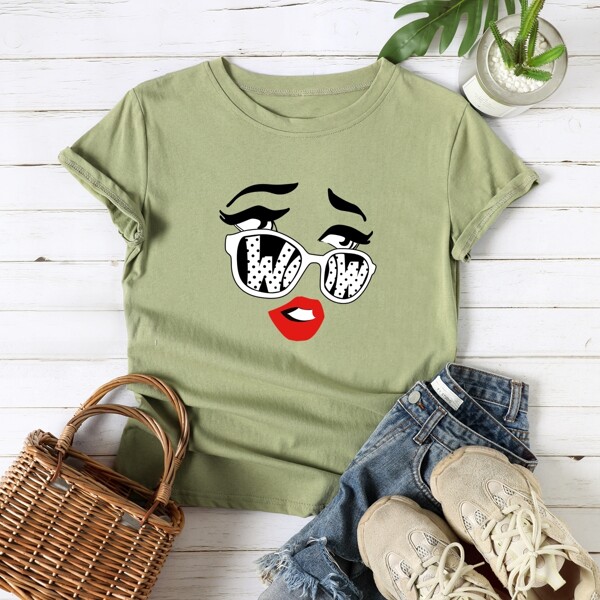 

Cartoon Print Tee