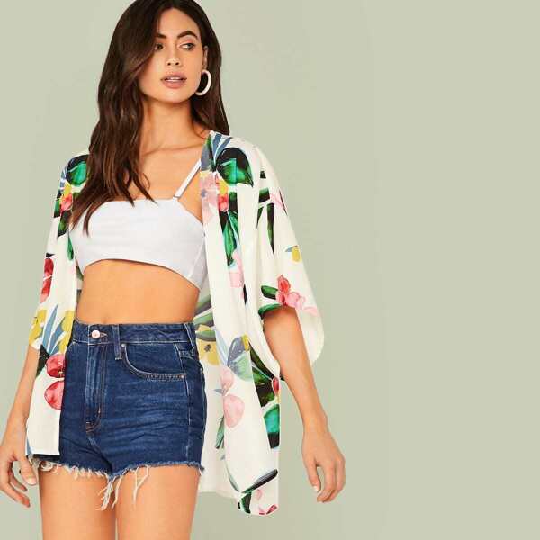 

Floral Print Kimono, Multicolor