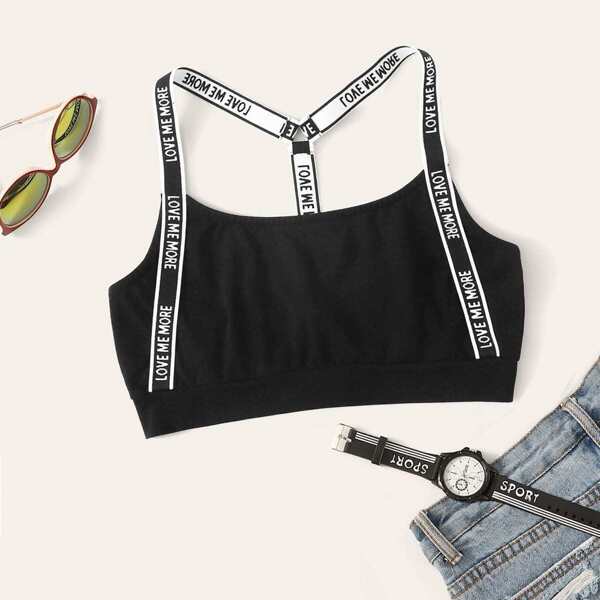 

Plus Lettering Tape Halter Top