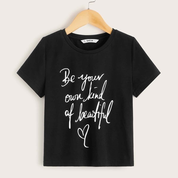 

Girls Slogan Print Tee