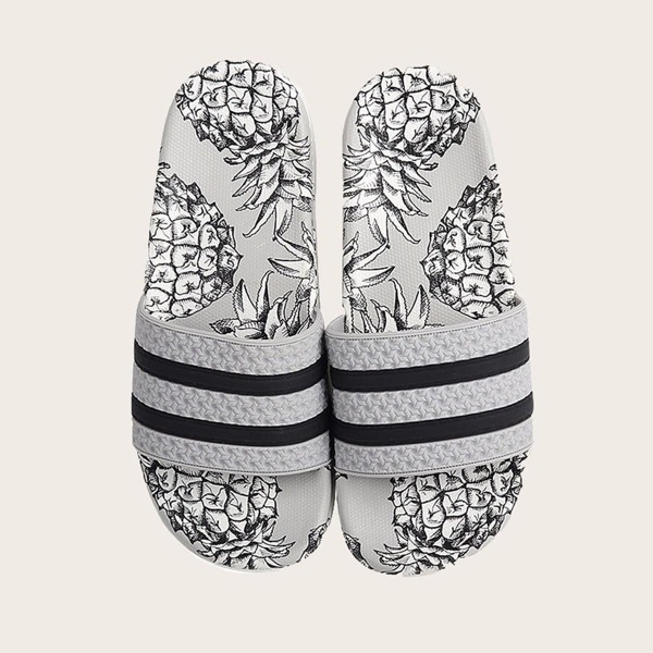 

Men Fruit Print Open Toe Sliders