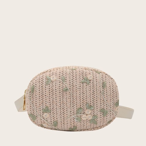 

Floral Embroidered Woven Fanny Pack