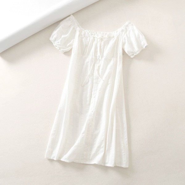 

Solid Tie Front Off The Shoulder Dress