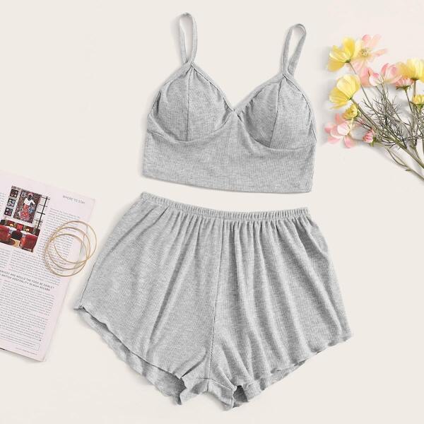 

Ribbed Cami Pajama Set