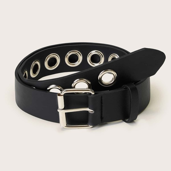 

Men Ring Decor Buckle Belt