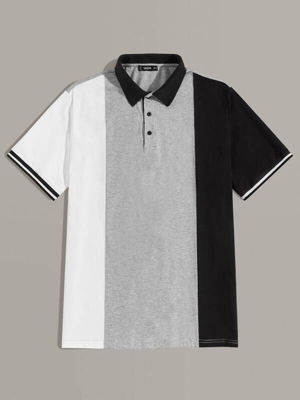 

Men Color-block Polo Shirt, Multicolor
