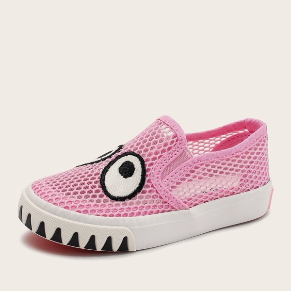 

Toddler Girls Eye Patch Decor Mesh Sneakers