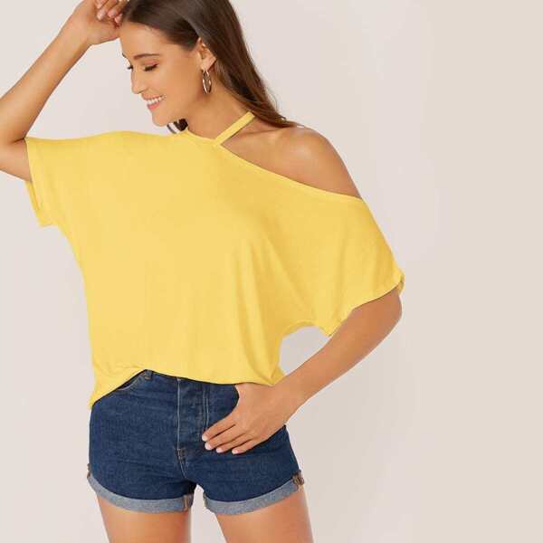 

Choker Neck Solid top