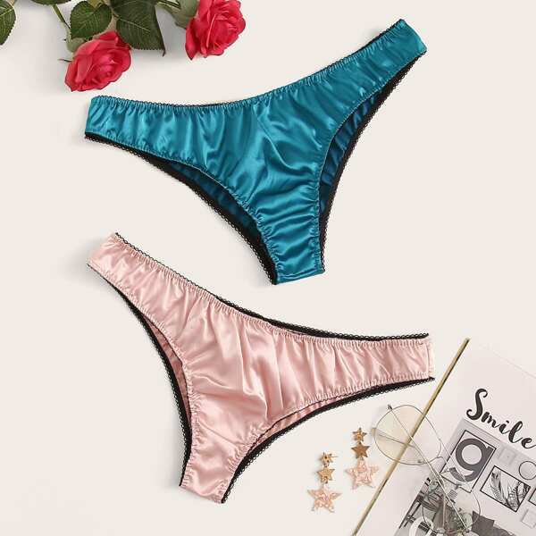 

Satin Panty Set 2pack, Multicolor