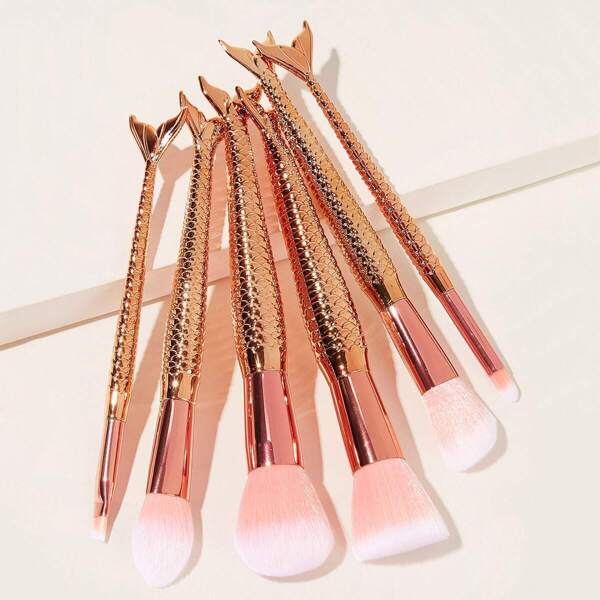 

Mermaid Handle Makeup Brush 6pcs