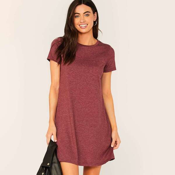 

Pocket Patched Marled Dress