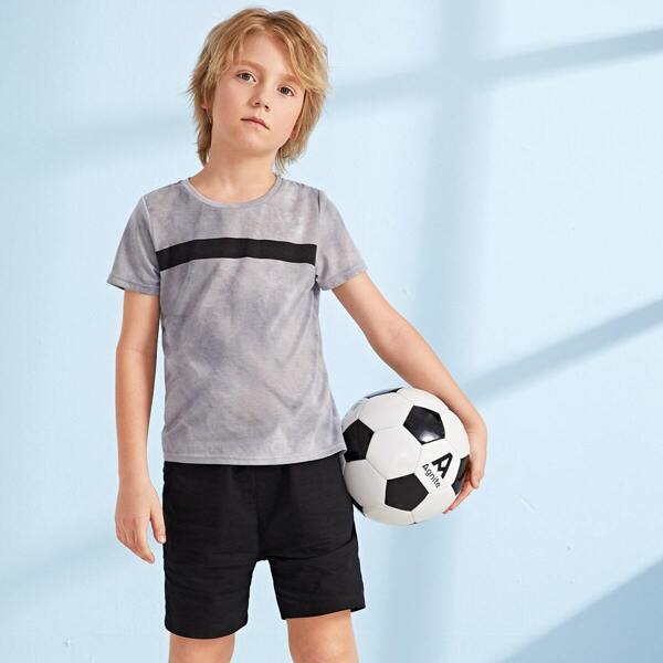 

Boys Tie Dye & Striped Top