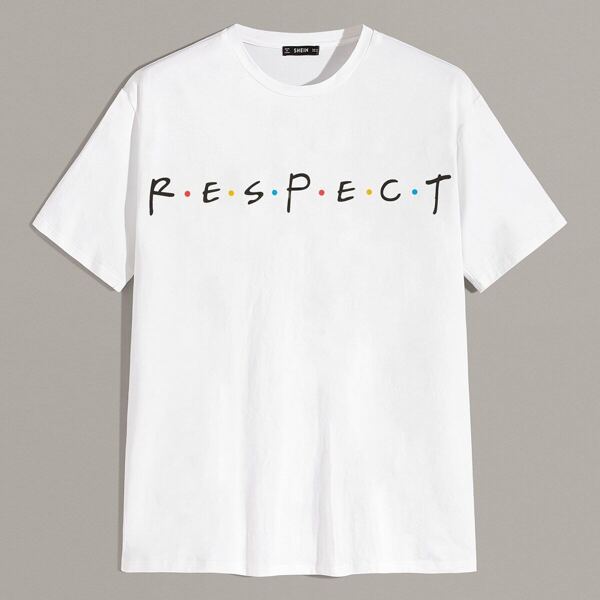 

Men Letter Print Tee