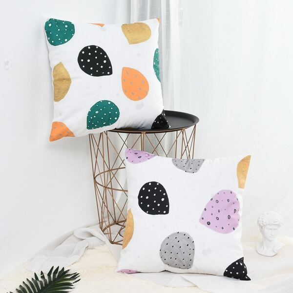

Colorful Dot Print Cushion Cover 1pc