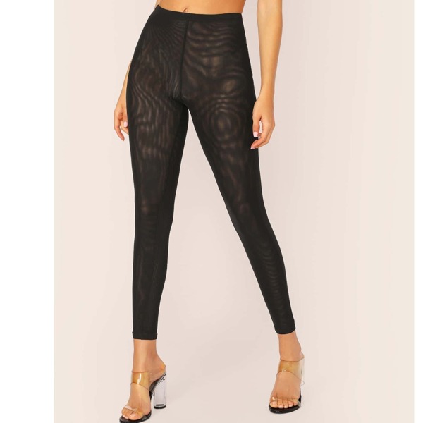

Solid Mesh Leggings