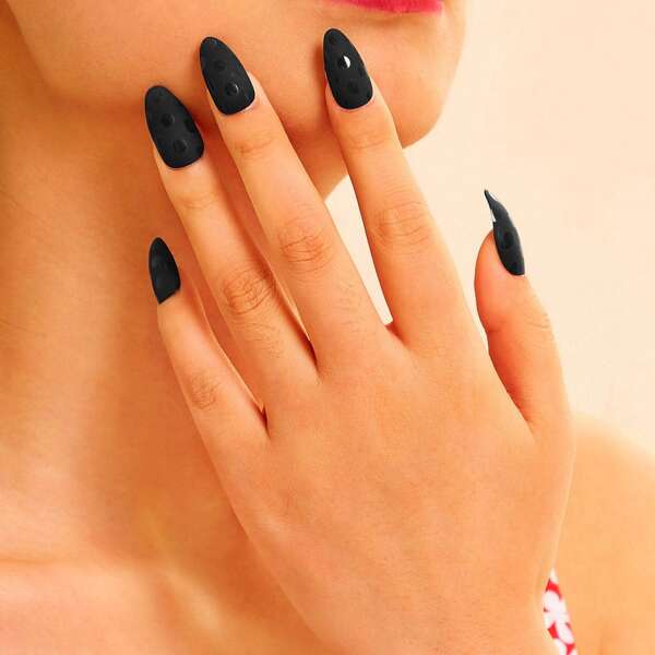 Almond Fake Nails 24pcs & Tape & Nail File