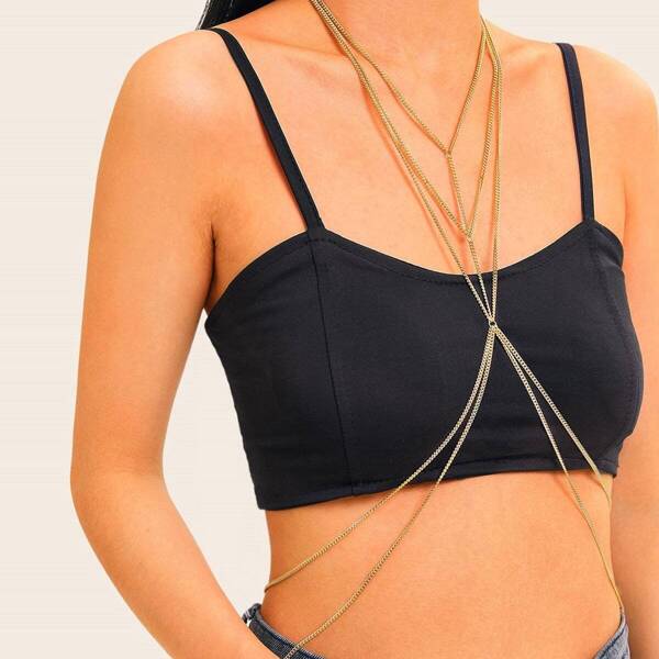 

Simple Layered Lariat Body Chain 1pc