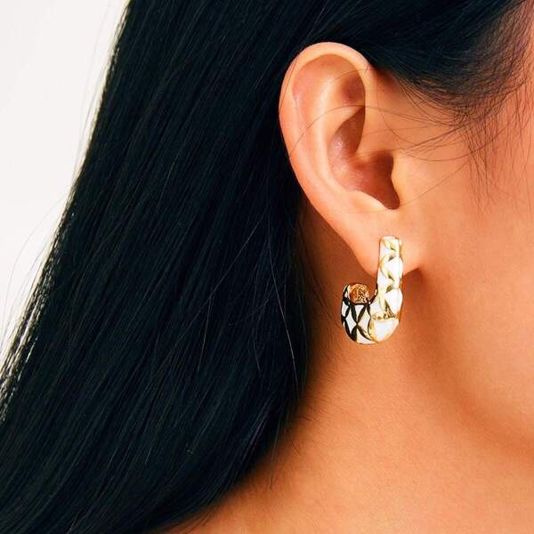 

Rectangle Cuff Drop Earrings 1pair