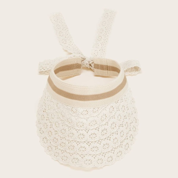 

Toddler Girls Bow Knot Decor Lace Visor