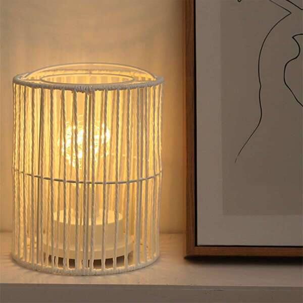 

Barrel Shaped Woven Table Lamp