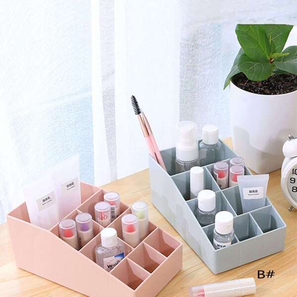 

Multi Compartment Desktop Make Up Storage Box 1pc