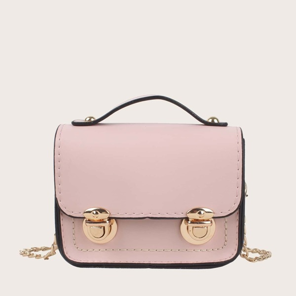 

Girls Double Push Lock Chain Bag